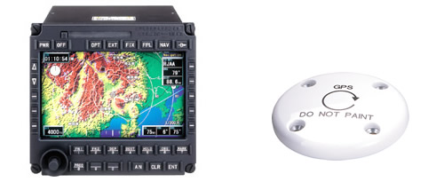 GPSデジタルマップシステム（DMS-90）左：本体、右：アンテナ