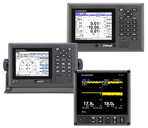 「GS-100」の表示部、「GP-170」の受信演算部、「FE-800」の指示器 イメージ