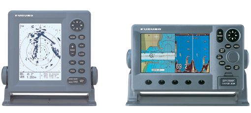 （左）レーダー MODEL 1715　（右）GPSプロッタ魚探 GP-7000F